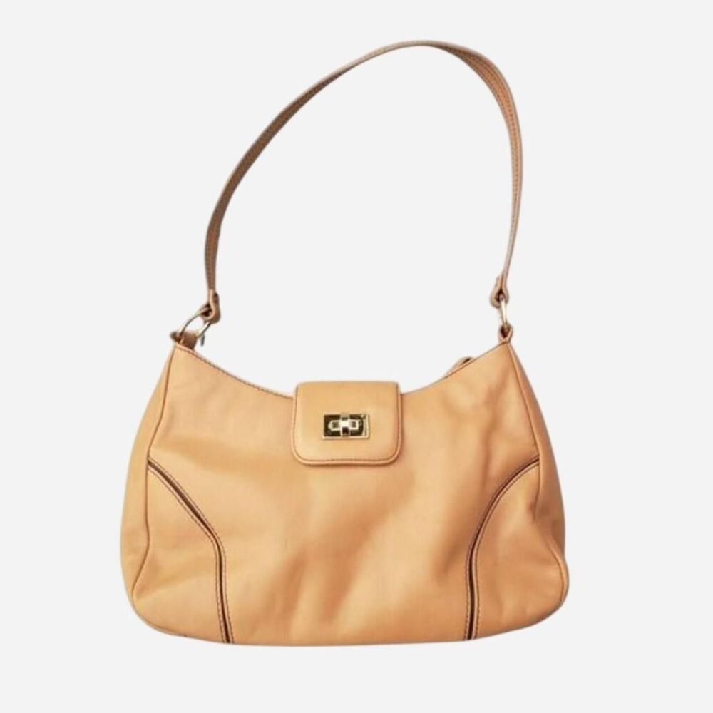 90s y2k western boho camel leather shoulder bag